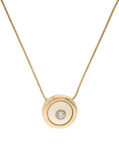 Pre-owned Givenchy Vintage Crystal & Resin Pendant Necklace, 16" In Multi