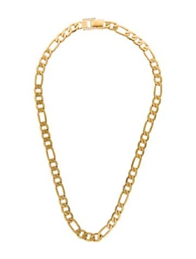 Pre-owned Givenchy Vintage Crystal Chain Necklace, 23.75" In Transparent