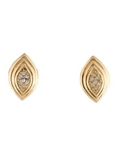 Pre-owned Givenchy Vintage Crystal Clip-on Earrings In Multi