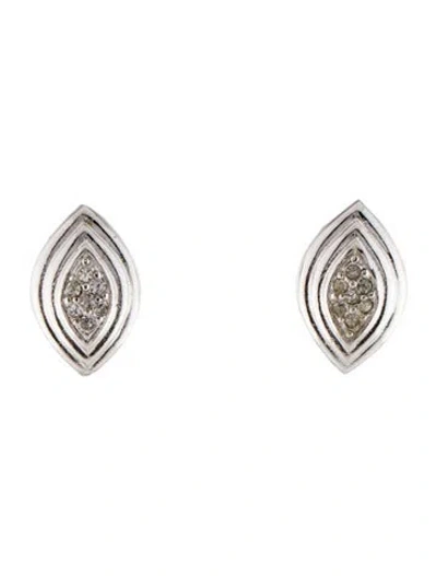 Pre-owned Givenchy Vintage Crystal Clip-on Earrings In Transparent