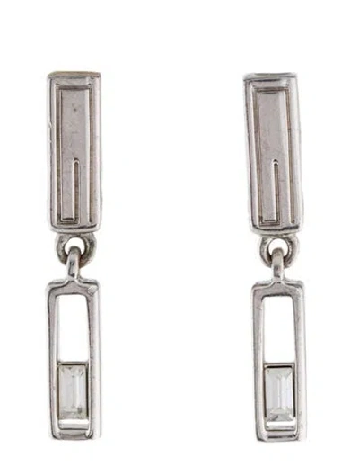 Pre-owned Givenchy Vintage Crystal Drop Earrings In Multi