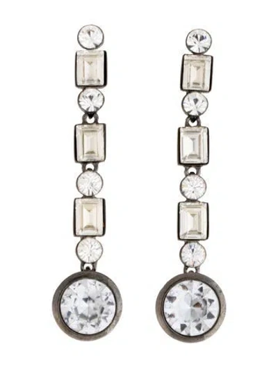 Pre-owned Givenchy Vintage Crystal Drop Earrings In Multicolor
