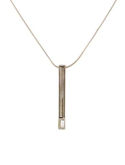 Pre-owned Givenchy Vintage Crystal G Pendant Necklace, 19" In Multi