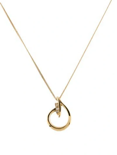 Pre-owned Givenchy Vintage Crystal Pendant Necklace, 16" In Multi