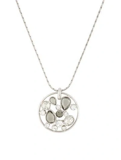 Pre-owned Givenchy Vintage Crystal Pendant Necklace, 18.25" In Multi