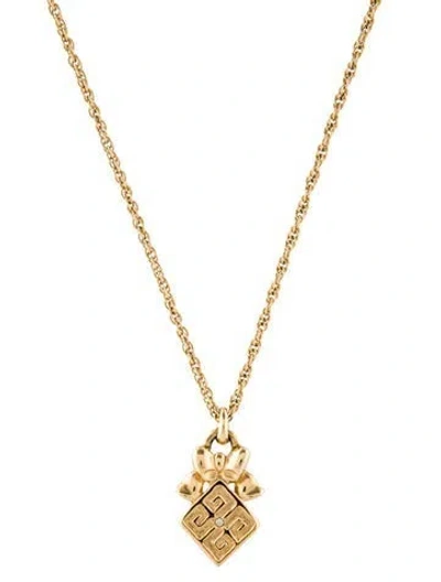 Pre-owned Givenchy Vintage Crystal Pendant Necklace, 19.5" In Multi