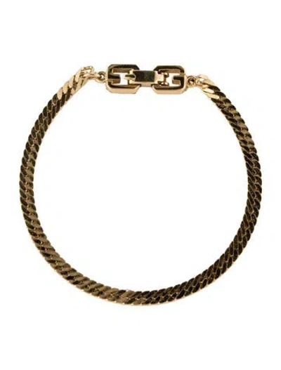 Pre-owned Givenchy Vintage Double G Chain Link Bracelet, 6.5" In Multi