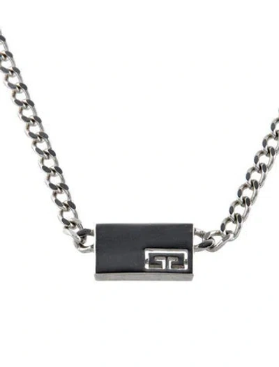 Pre-owned Givenchy Vintage Double G Pendant Necklace, 16.5" In Multi