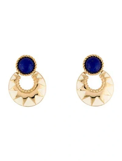 Pre-owned Givenchy Vintage Enamel & Stone Clip-on Earrings In Multi