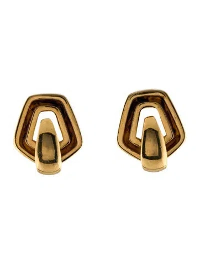 Pre-owned Givenchy Vintage Enamel Clip-on Earrings In Multi