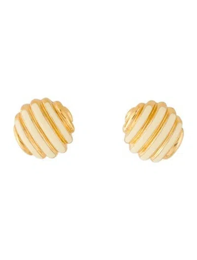 Pre-owned Givenchy Vintage Enamel Ear Clip Earrings In Multi
