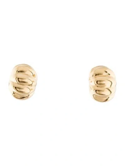 Pre-owned Givenchy Vintage Fluted Stud Earrings In Multi