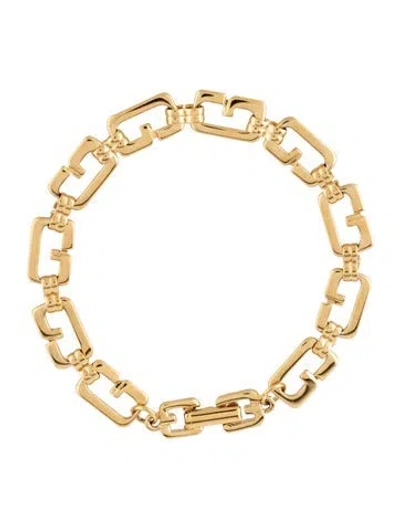 Pre-owned Givenchy Vintage G Link Bracelet, 7" In Multicolor