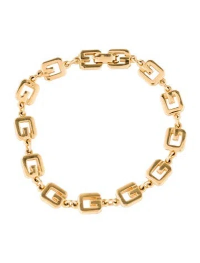 Pre-owned Givenchy Vintage G Link Bracelet, 7.5" In Multi