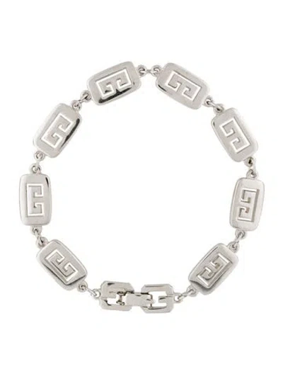 Pre-owned Givenchy Vintage 'g' Link Bracelet In Multi