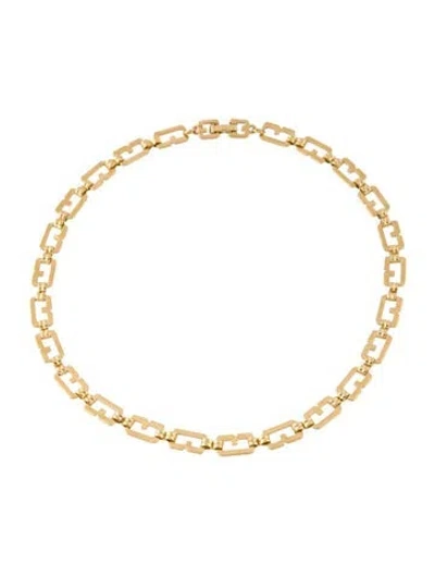 Pre-owned Givenchy Vintage G Link Chain Necklace, 16.75" In Multi