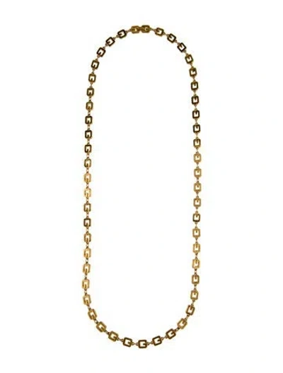 Pre-owned Givenchy Vintage G Link Necklace, .25" In Multi
