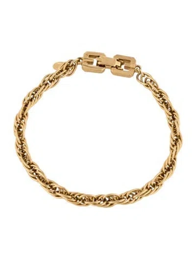 Pre-owned Givenchy Vintage G Logo Bracelet, 6.75" In Multicolor