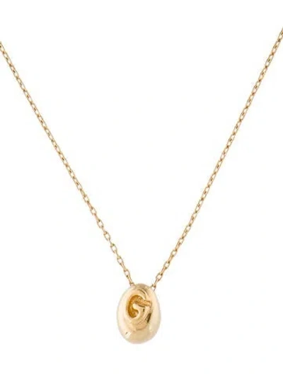 Pre-owned Givenchy Vintage G Pendant Necklace, 15.75" In Multi