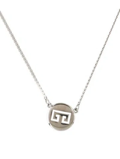 Pre-owned Givenchy Vintage G Pendant Necklace, 16" In Multi