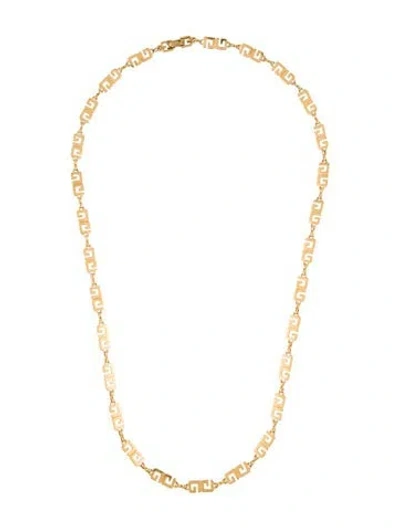 Pre-owned Givenchy Vintage Gg Chain Necklace, 23.75" In Multi
