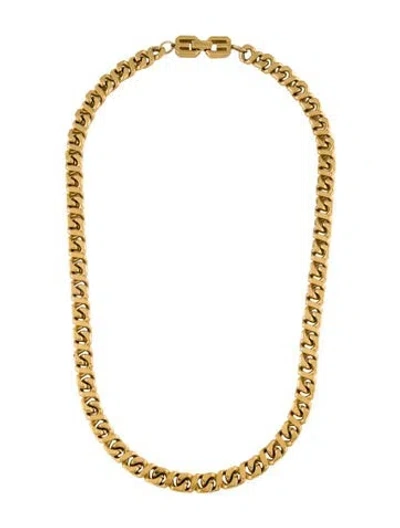 Pre-owned Givenchy Vintage Gg Chain Necklace, 24.5" In Multi