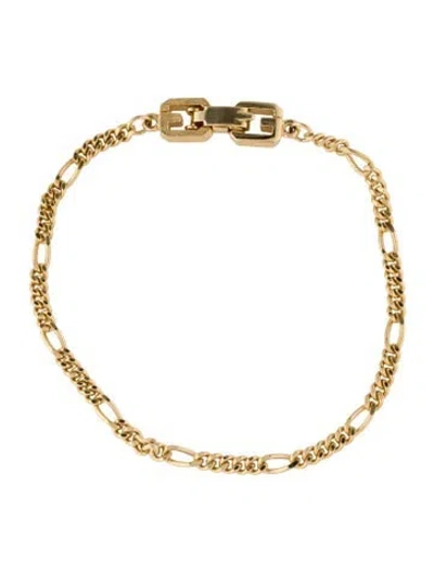 Pre-owned Givenchy Vintage Gg Link Bracelet, 7" In Multi