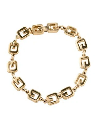 Pre-owned Givenchy Vintage 'gg' Link Bracelet, 7.5" In Multi