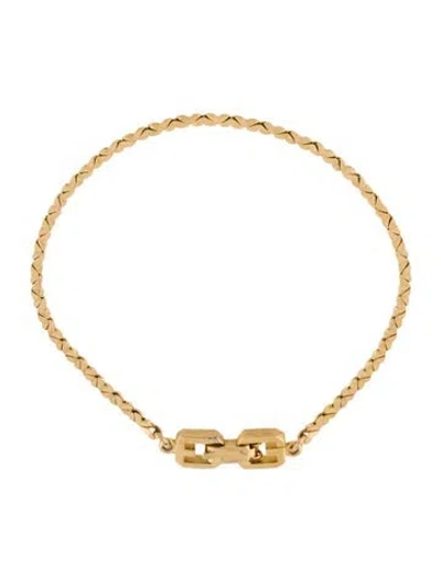 Pre-owned Givenchy Vintage Gg Link Bracelet, 7.5" In Multi
