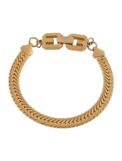 Pre-owned Givenchy Vintage Gg Link Bracelet, 8.25" In Multicolor