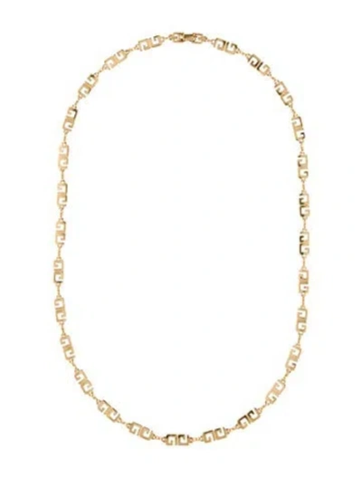 Pre-owned Givenchy Vintage Gg Logo Chain Necklace, 24" In Multi