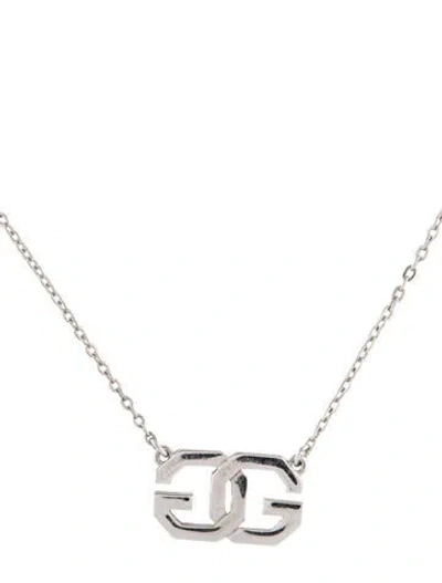 Pre-owned Givenchy Vintage Gg Pendant Necklace, 14.5" In Multi