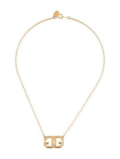 Pre-owned Givenchy Vintage Gg Pendant Necklace, 14.75" In Multi