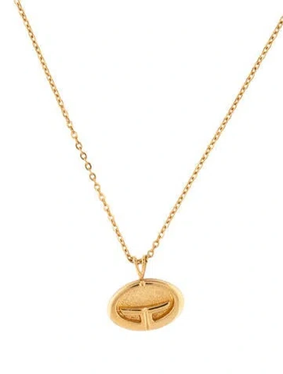 Pre-owned Givenchy Vintage Gg Pendant Necklace, 16" In Multi