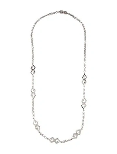 Pre-owned Givenchy Vintage Gg Station Necklace, 30.75" In Multi