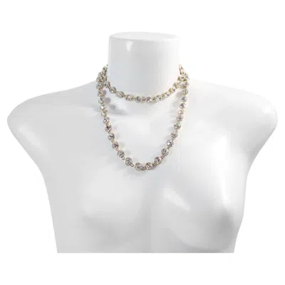 Pre-owned Givenchy Vintage  Gold Tone Diamante Link Chain Necklace, Circa 1990s In Multi