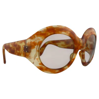 Pre-owned Givenchy Vintage  Paris Oversized Tortoise Frame 1970's Sunglasses In Brown