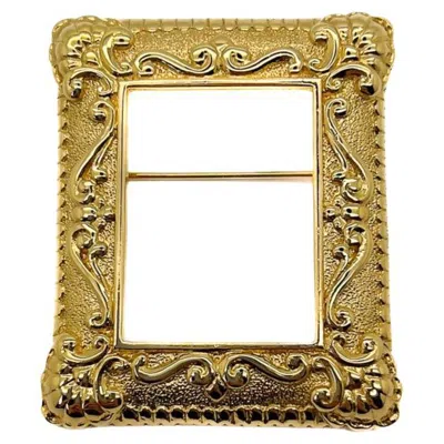 Pre-owned Givenchy Vintage  Picture Frame Style Brooch 1980s In Multi