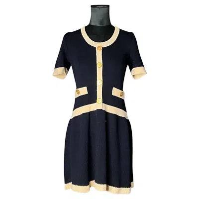 Pre-owned Givenchy Vintage  Wool Knit Dress In White