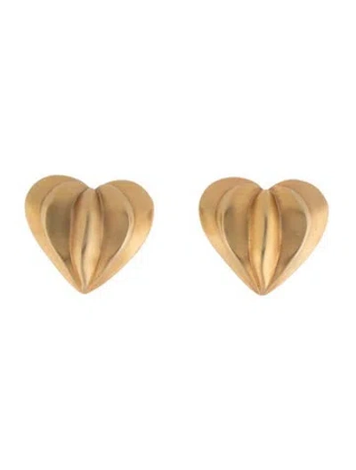 Pre-owned Givenchy Vintage Heart Clip-on Earrings In Multi