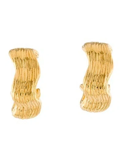 Pre-owned Givenchy Vintage Hoop Clip-on Earrings In Multi