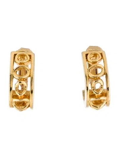 Pre-owned Givenchy Vintage Hoop Clip-on Earrings In Multi