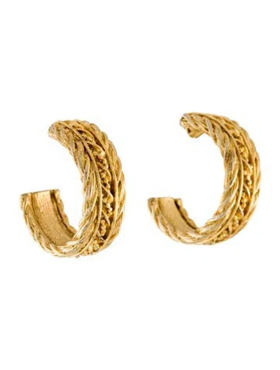 Pre-owned Givenchy Vintage Hoop Clip-on Earrings In Multi