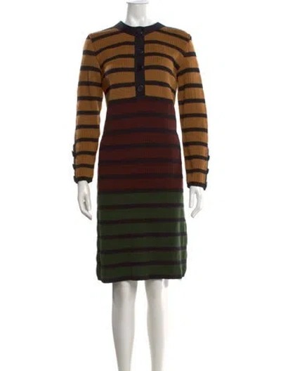 Pre-owned Givenchy Vintage Knee-length Dress In Brown