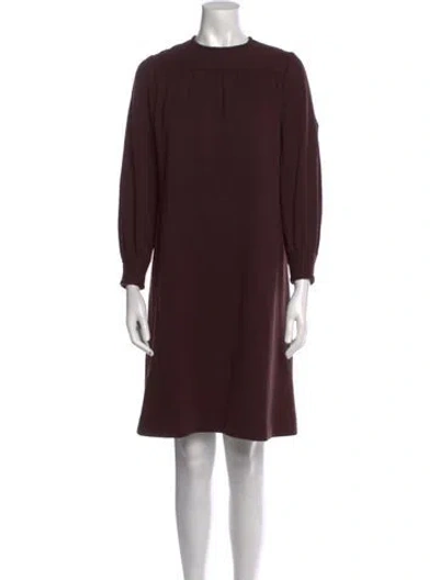 Pre-owned Givenchy Vintage Knee-length Dress In Burgundy