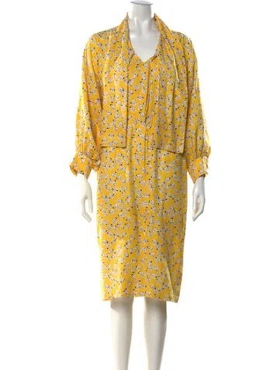 Pre-owned Givenchy Vintage Knee-length Dress In Yellow