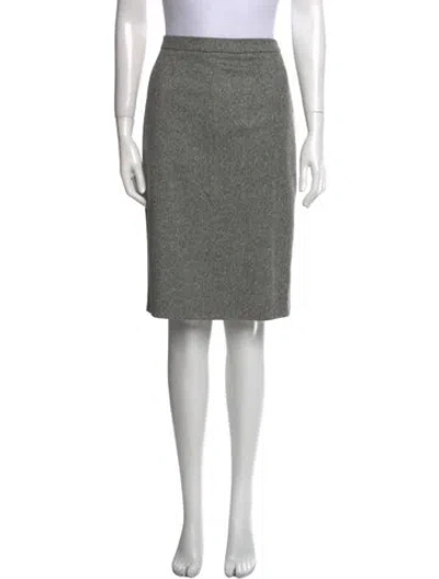 Pre-owned Givenchy Vintage Knee-length Skirt In Gray