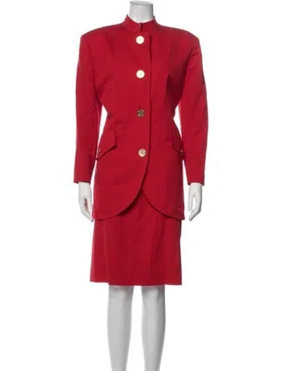Pre-owned Givenchy Vintage Late 1980's - Early 1990's Skirt Set In Red