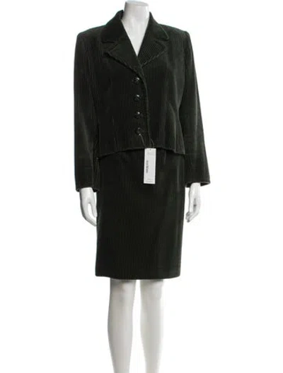 Pre-owned Givenchy Vintage Late 1980's - Early 1990's Skirt Suit In Green