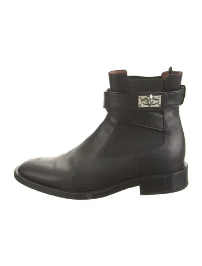 Pre-owned Givenchy Vintage Leather Chelsea Boots In Black